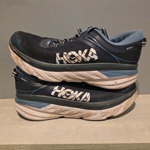Hoka One One Bondi 7 Mens US 9.5 Provincial Blue‎ Sneaker Running Shoes Comfort